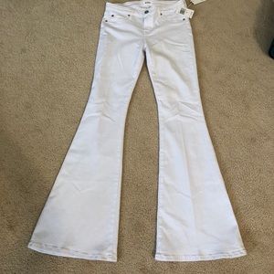 Hudson white flare jeans